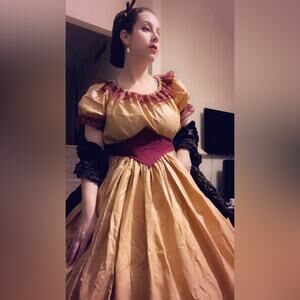 Victorian gold dress set